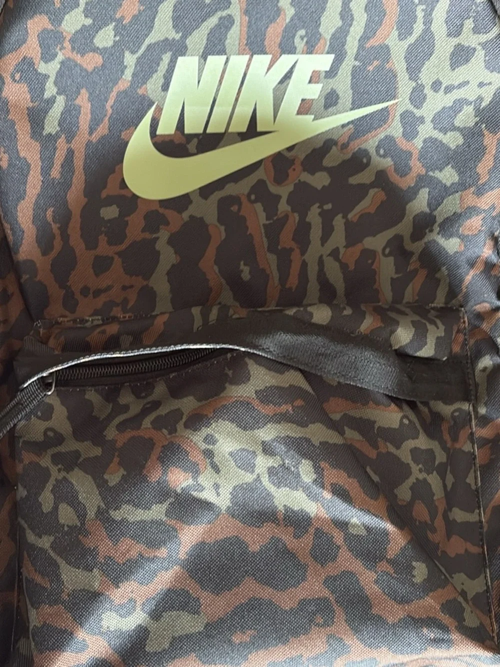 Nike Brown and Black Camo Print Backpack